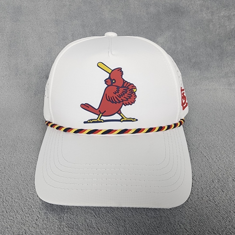 St Louis Cardinals Hat Adult White Rope Snapback Bayer MLB Baseball Cap - Picture 1 of 8